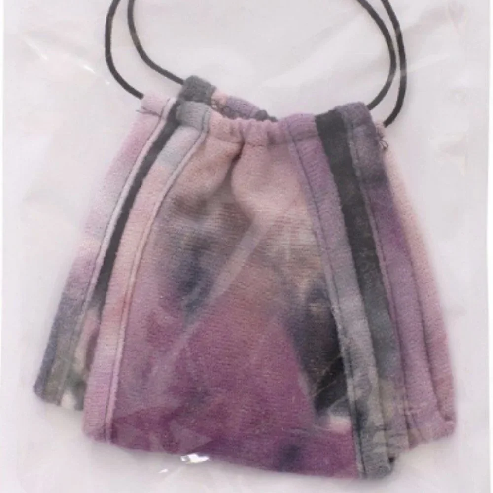 Purple Tie Dye Face Mask w/ Filter Pocket